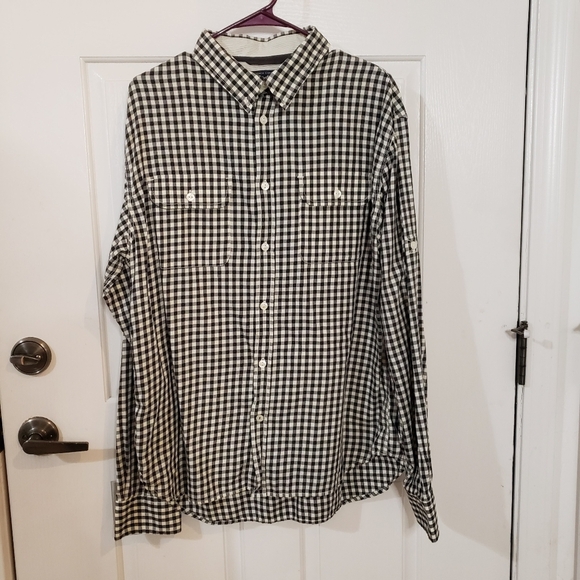 French Connection Black & white button down shirt - Picture 1 of 5